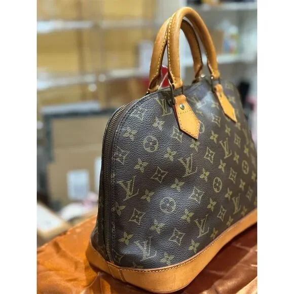 Louis Vuitton Monogram Alma PM Vintage 1994 Satchel Bag Brown with dust bag - Picture 3 of 16
